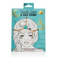 metallic tattoos and hair crown