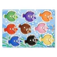 Melissa & Doug Wooden Peg Puzzle Fish Colours