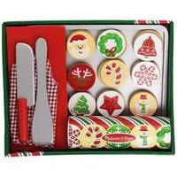 Melissa & Doug Wooden Slice And Bake Christmas Cookie Set