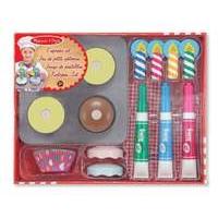 melissa doug wooden bake decorate cupcake set