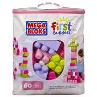 mega bloks pink buildable bag 60 pieces