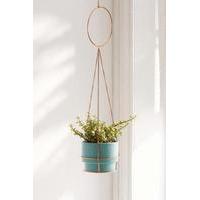 Metal Circle Hanging Planter, COPPER