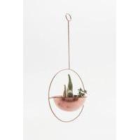 Metal Circle Hanging Planter, COPPER