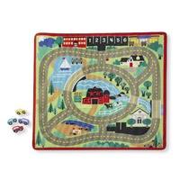 melissa doug round the town road rug and cars