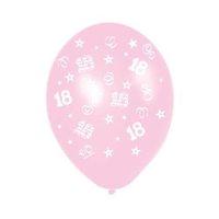 Metallic Latex Balloon Age 18 Pale Pink (pack Of 5)