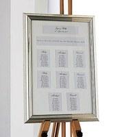 metallic framed table plan 8 apertures