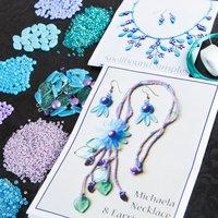 meredith and michaela necklace and earrings perwinkle and turquoise an ...