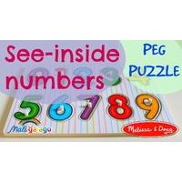 Melissa & Doug 13273 See-inside Numbers Peg Puzzle