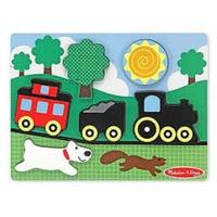 Melissa & Doug Caboose Chunky Puzzle Scene (red)