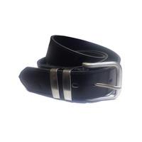 mens blake leather belt in black