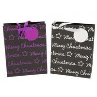 Medium Gift Bag With Hot Foil Lettering Assorted Colours