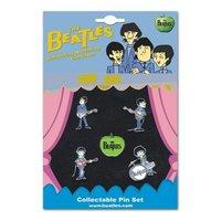 Merch - The Beatles-5 Pin Cartoon Beatles Boxed Pin Set