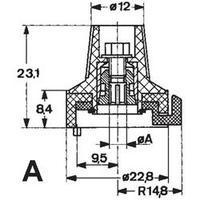 Mentor 4331.6032 Plastic Locking Knob, Dial Markings, Collet Fixing, ABS