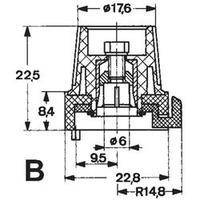 Mentor 4332.6030 Plastic Locking Knob, No Markings, Collet Fixing, ABS