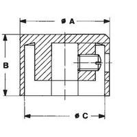 mentor 50541 aluminium turning knob setscrew fixing without indicator  ...