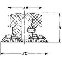 mentor 322611 adjusting knob dial disc abs plastic setscrew fixing