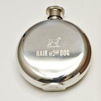 mens society hair of the dog hip flask