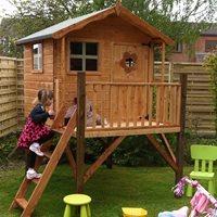 MERCIA KIDS TULIP WOODEN PLAYHOUSE with Tower