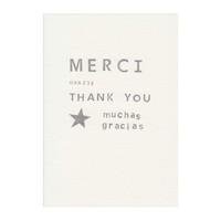 Merci, Grazie, Thank You, Muchas Gracias Card