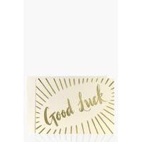 Metallic Good Luck Card - cream