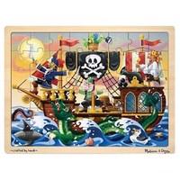 Melissa &amp; Doug Pirate Adventure Wooden Jigsaw Puzzle 48 Piece