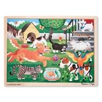 Melissa &amp; Doug Pets at Play Wooden Jigsaw Puzzle - 24 pieces