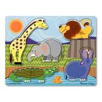 Melissa &amp; Doug Zoo Animals Touch and Feel Puzzle