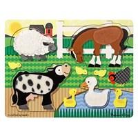 Melissa &amp; Doug Farm Animals Touch and Feel Puzzle