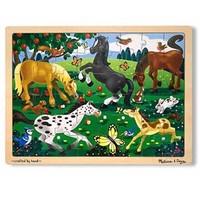 Melissa &amp; Doug Frolicking Horses Wooden Jigsaw Puzzle 48 Piece