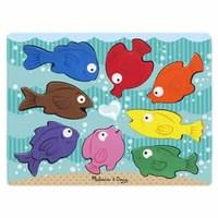 Melissa &amp; Doug Wooden Chunky Puzzle - Colorful Fish