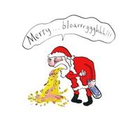 merry bloorrghh funny christmas card