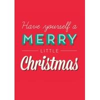 merry little christmas traditional christmas card ch1077