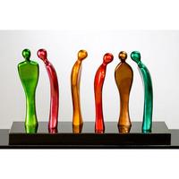 meeting coloured metallic sculpture in quartz polystone