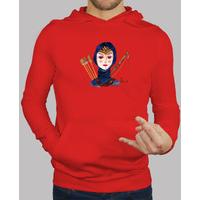 Men, hoodie, red