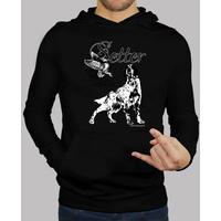 Men, hoodie, black