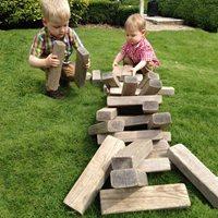 mega jenga style wooden hi tower game by garden games
