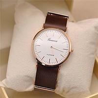 Men\'s Leather Circular Quartz Watch Geneva Watch High Quality Japanese Quartz Movement Watches (Assorted Colors) Wrist Watch Cool Watch Unique Watch