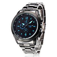 Men\'s Business Style Silver Alloy Quartz Wrist Watch (Assorted Colors) Cool Watch Unique Watch Fashion Watch