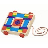 Melissa & Doug Unit Building Blocks On Wheels