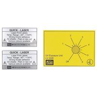 Mega Electronics Red A4 Quick-Laser Labels (Pack of 10)