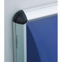 metroplan shield slimline showcase 1200x1200mm aluminium frame