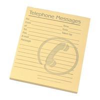 message pad telephone messages 80 sheets of yellow paper 1 x pack of 1 ...