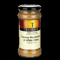 Meridian Free From Creamy Mushroom and White Wine Cooking Sauce 350g - 350 g, White