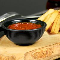 melamine ribbed ramekin black 2oz single