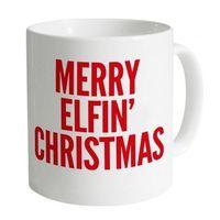 merry elfin christmas mug