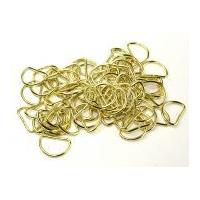 Metal D Shape Curtain Rings Gold