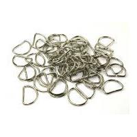 metal d shape curtain rings silver