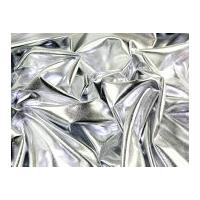 Metallic Lycra Stretch Dress Fabric Silver