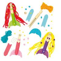 mermaid peg doll kits pack of 4