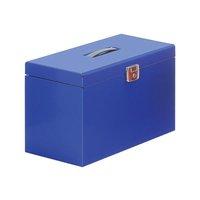 Metal Home File Box (A4/Foolscap) Blue for Suspension Files